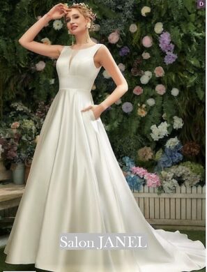 svatební šaty-saténové svatební šaty-hladké svatební šaty