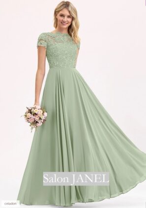 světle zelené šaty - dlouhé světle zelené šaty na svatbu - dlouhé světle zelené šaty - dlouhé šaty s krátkým rukávem - dlouhé zelené šaty