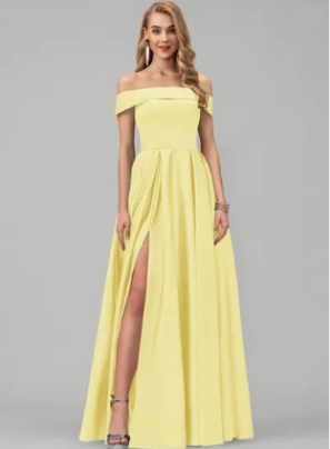 žluté dlouhé šaty-dlouhé žluté šaty-dlouhé žluté saténové šaty-žluté maturitní šaty